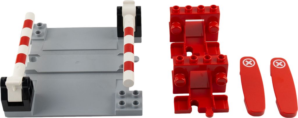 LEGO DUPLO Bahnübergang mit Code-Steinen & Prellböcken - NEU! 9 Teile
