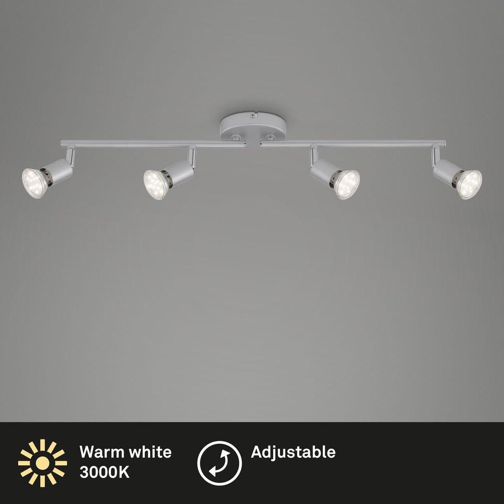 LED Spotleuchte Deckenleuchte 4xGU10 12W schwenkbar Metall Produktbild 
