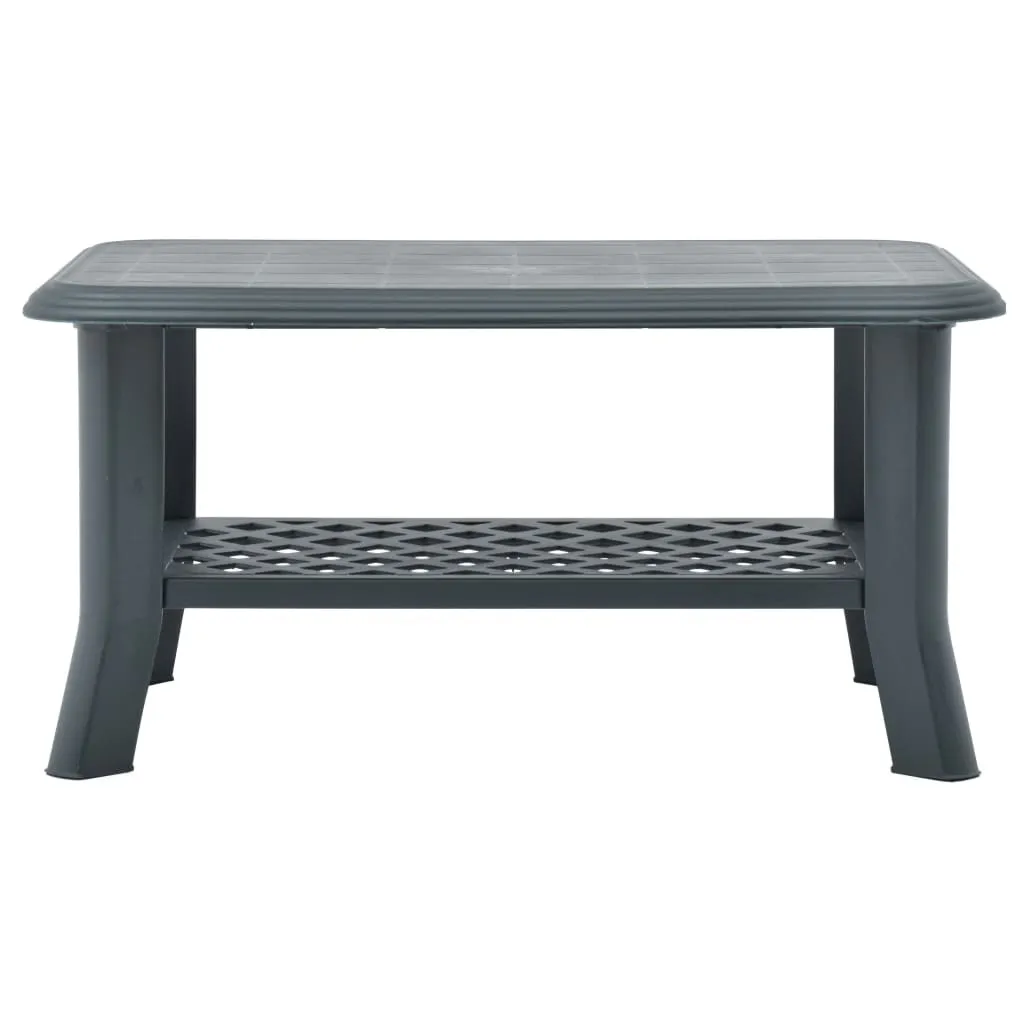 vidaXL Table basse verte 90 x 60 x 46 cm en plastique résistant design