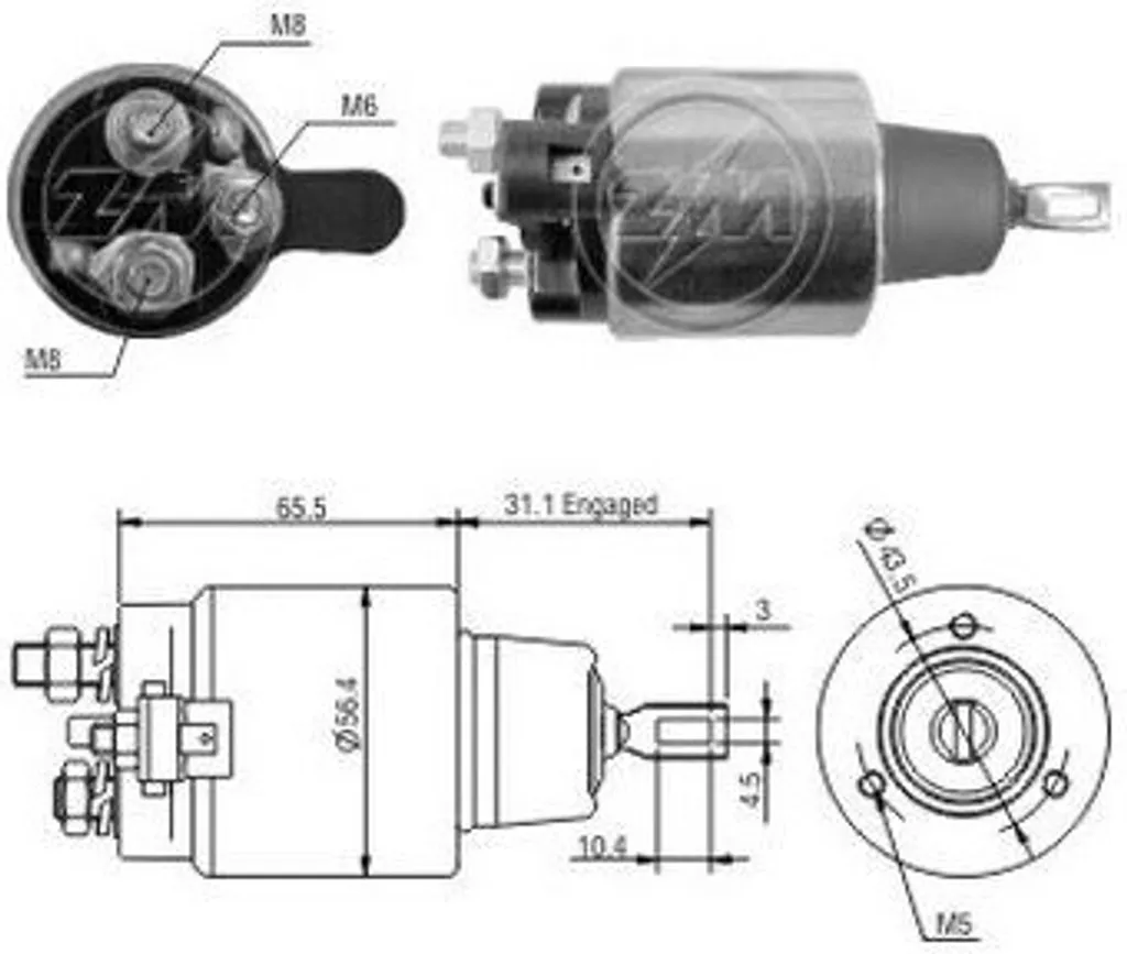 Interrupteur magnétique ERA ZM1477 démarreur pour Chrysler Stratus J