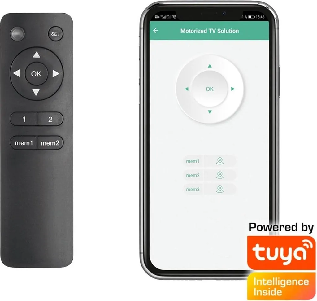 Support TV de Plafond Escamotable avec Télécommande pour Grand Écran 165cm - 5