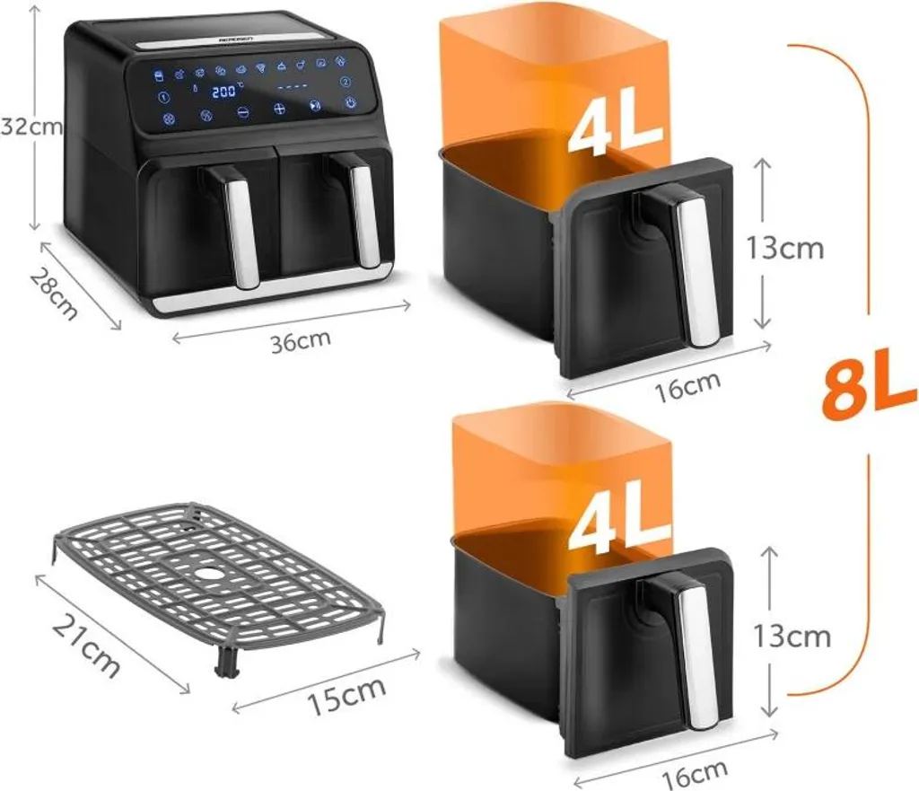 Recensione Berdsen BD-653: Friggitrice Aria Calda 1700W Doppia Area - 5
