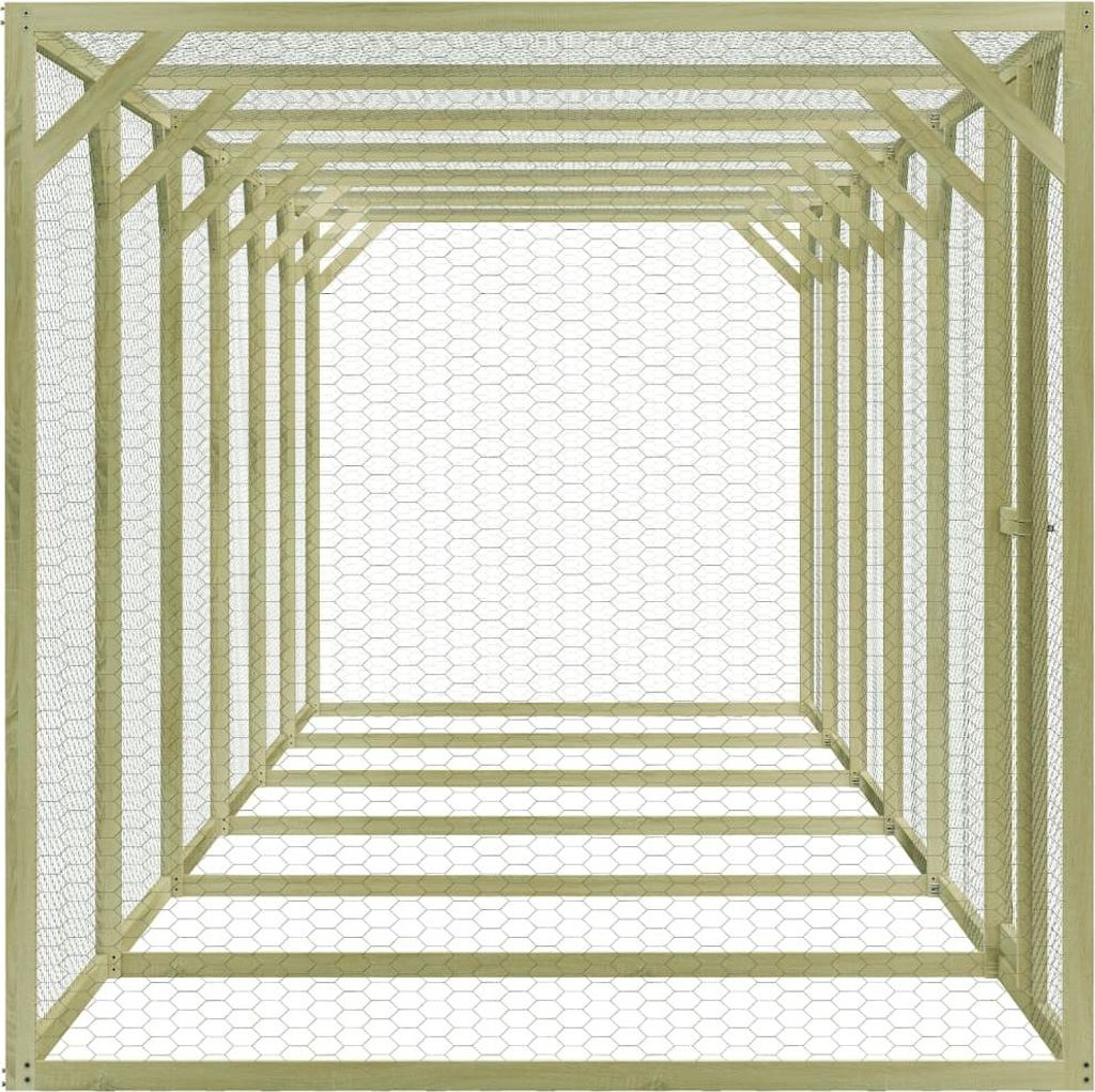 vidaXL Hühnerkäfig 1,5x9x1,5 m Imprägniertes Kiefernholz