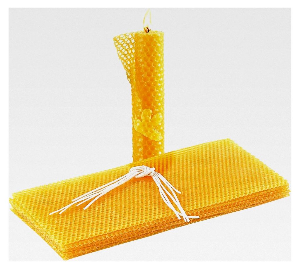 Bienenwachsplatten: 6 Platten zum Gestalten von Kerzen, 300 x 133 mm