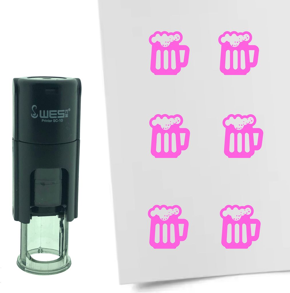 CombiCraft Stamp Beer 10mm kulatý - růžový inkoust Obrázek produktu 