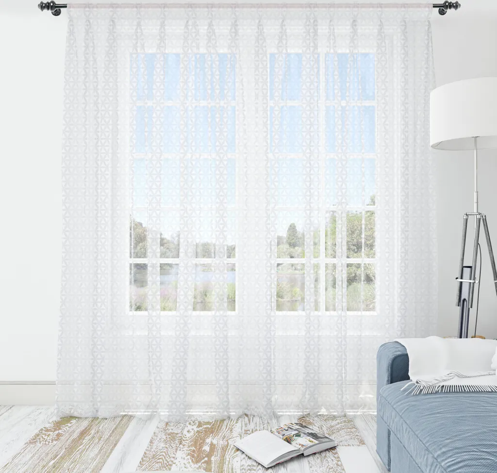 Grande Tenture Murale Décorative en Tissu Satiné Motif Floral Gris 180x274