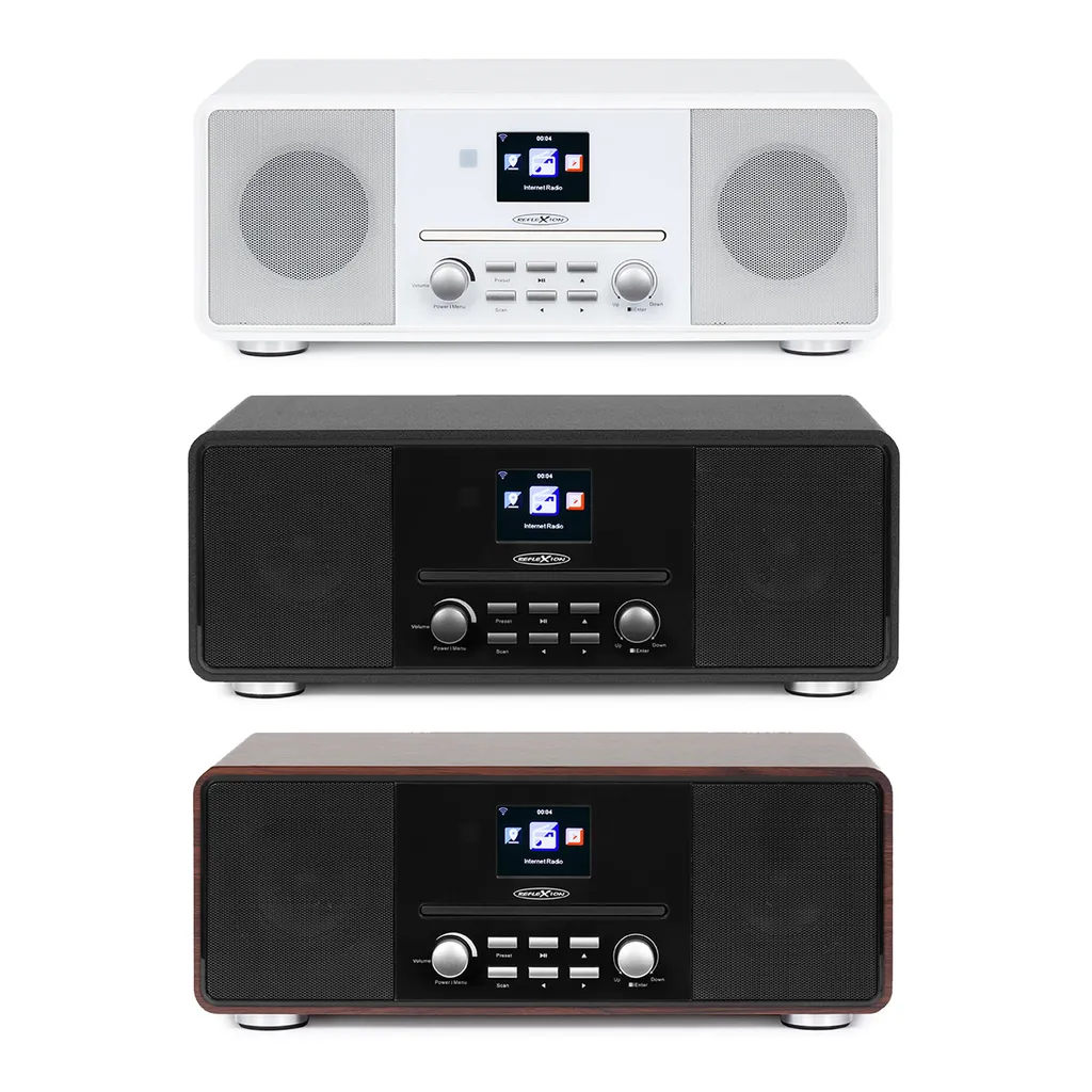 Radio Internet de Table avec DAB+ Bluetooth et Lecteur CD Reflexion Noir