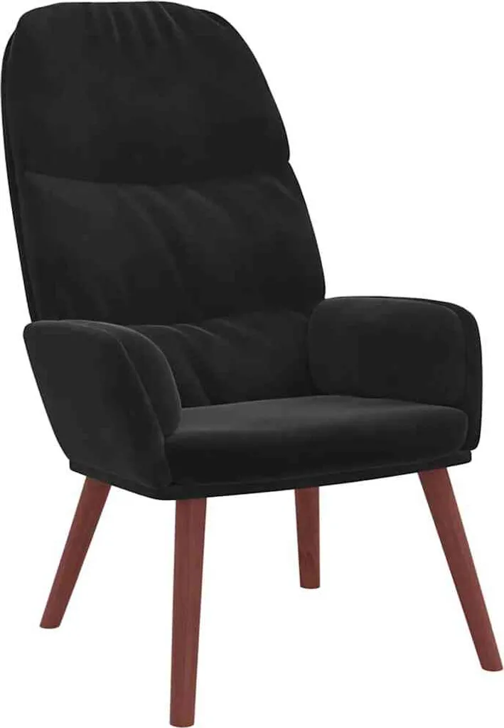 Poltrona Relax vidaXL in Velluto Nero | Comfort Imbattibile per Soggiorno