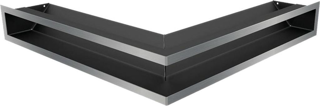 Eck-Lüftungsgitter LUFT 56x56x9 Edelstahl Slim