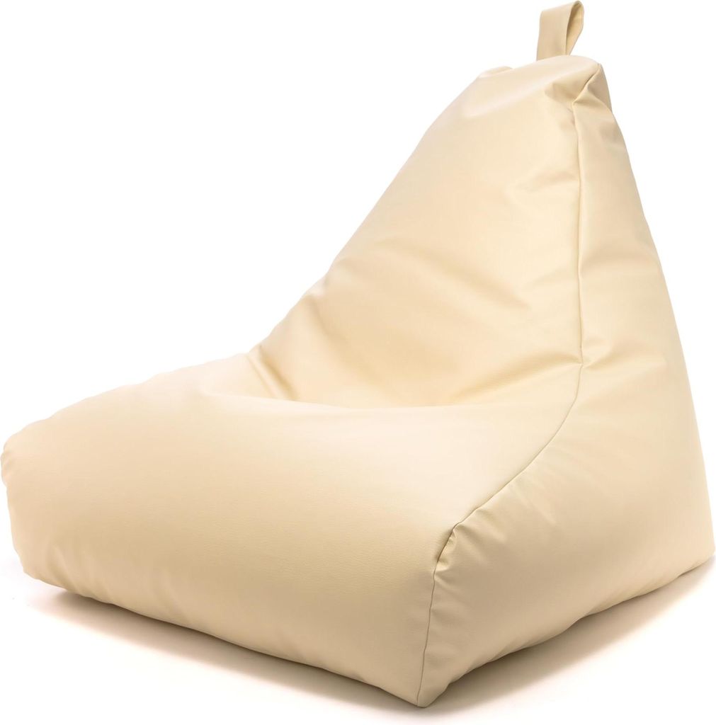 Ecopuf Keiko, Sitzsack, Sitzsack, Pouf Sessel Outdoor, Bean Bag, Beige E2, Klein