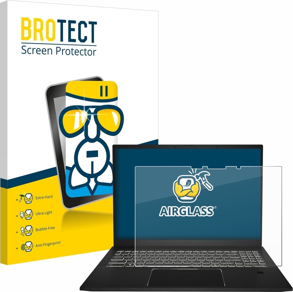 BROTECT Schutzglas für MSI Summit E16 AI Studio Schutzfolie Panzer Folie Glas Display Schutz klar