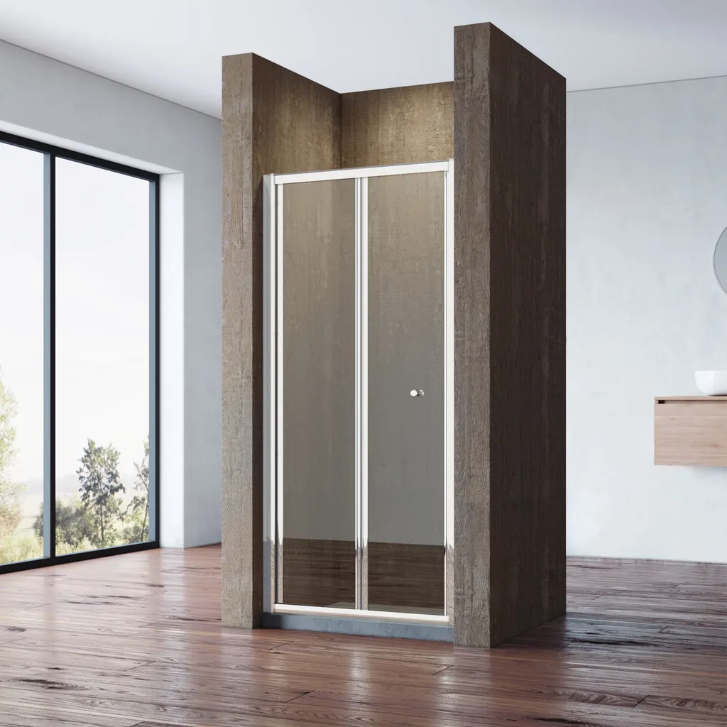 Porte de douche 100x185 cm idéale pour petits espaces et douche en niche