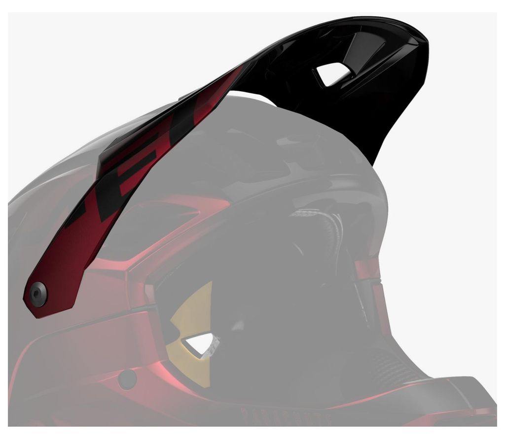 Parachute MCR Visier L, red black metallic, glossy