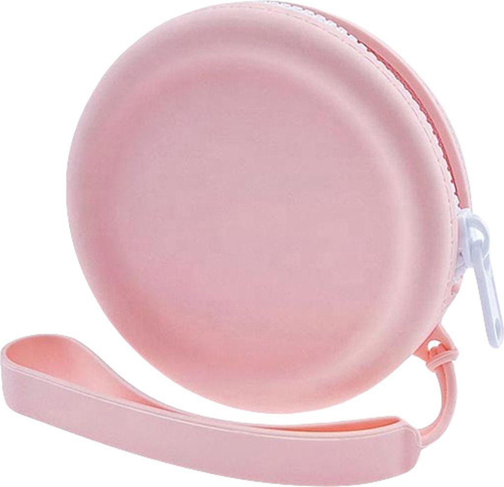 2 Teile/satz Silikon Hundeleckerli-Beutel mit Karabiner Kinder Runde Reißverschlusstasche Kopfhörer-Aufbewahrungstasche Taschenformat Hunde-/Katz...