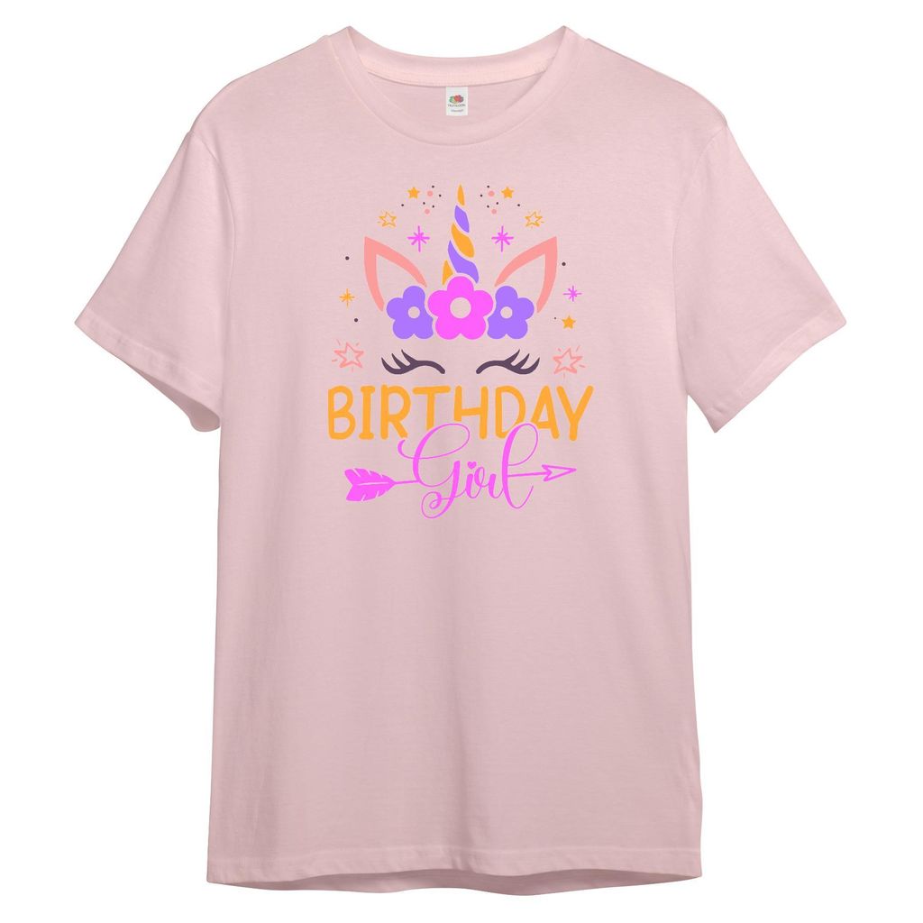PAULGOS Kinder T-Shirt, Einhorn Birthday Girl