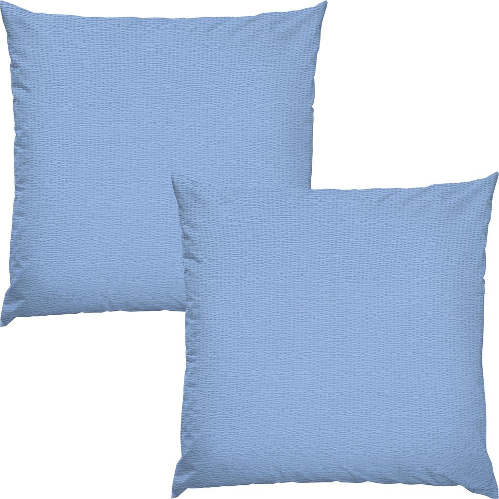 Erwin Müller Kissenbezug Wertingen" im 2er-Pack blau 80x80 cm"