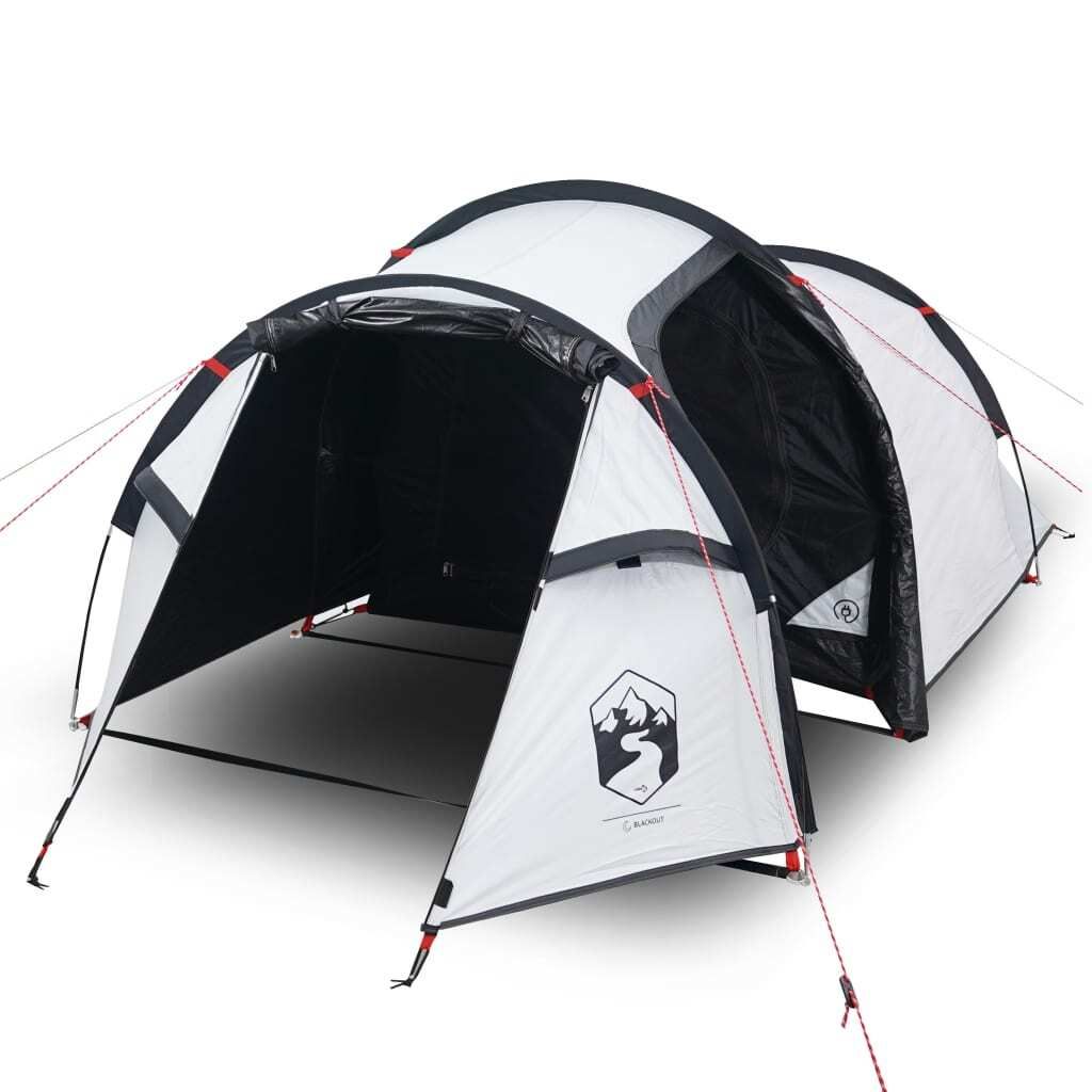 vidaXL Tunnel-Campingzelt 2 Personen Weiß Dunkel Produktbild 