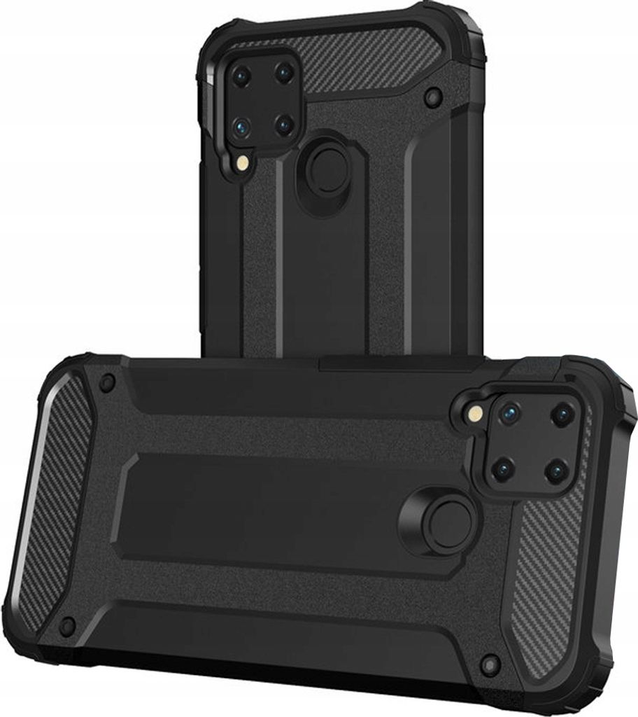 Hybrid Armor Case Tasche für Realme 10 5G / 9I 5G Schwarz
