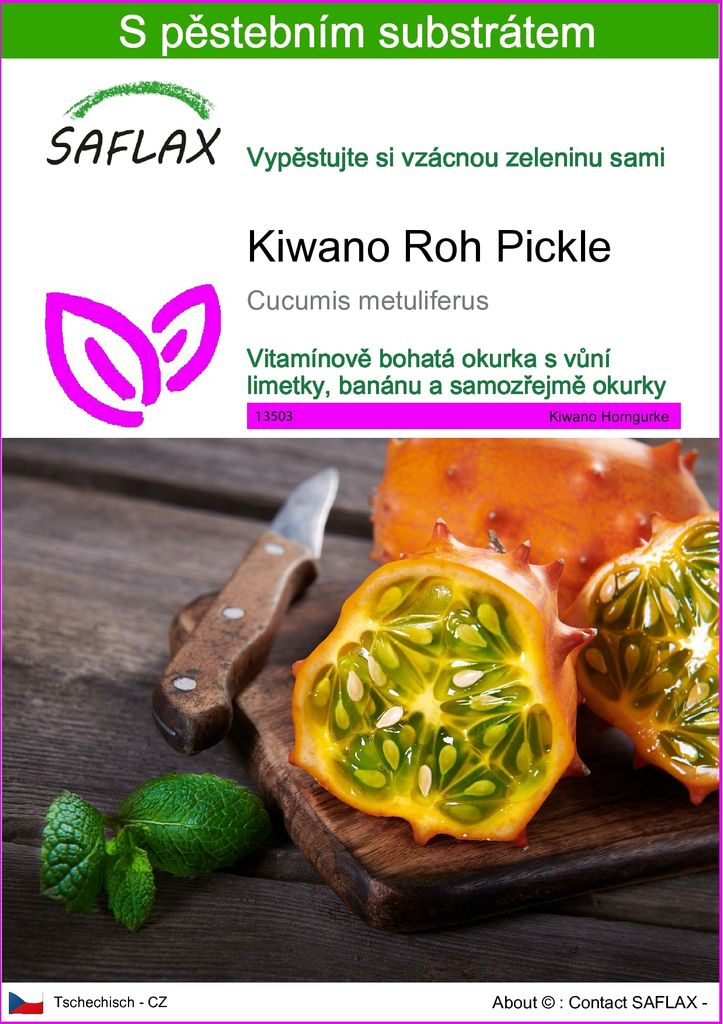 SAFLAX - Kiwano Roh Pickle - Cucumis metuliferus - 10 Obrázek produktu 