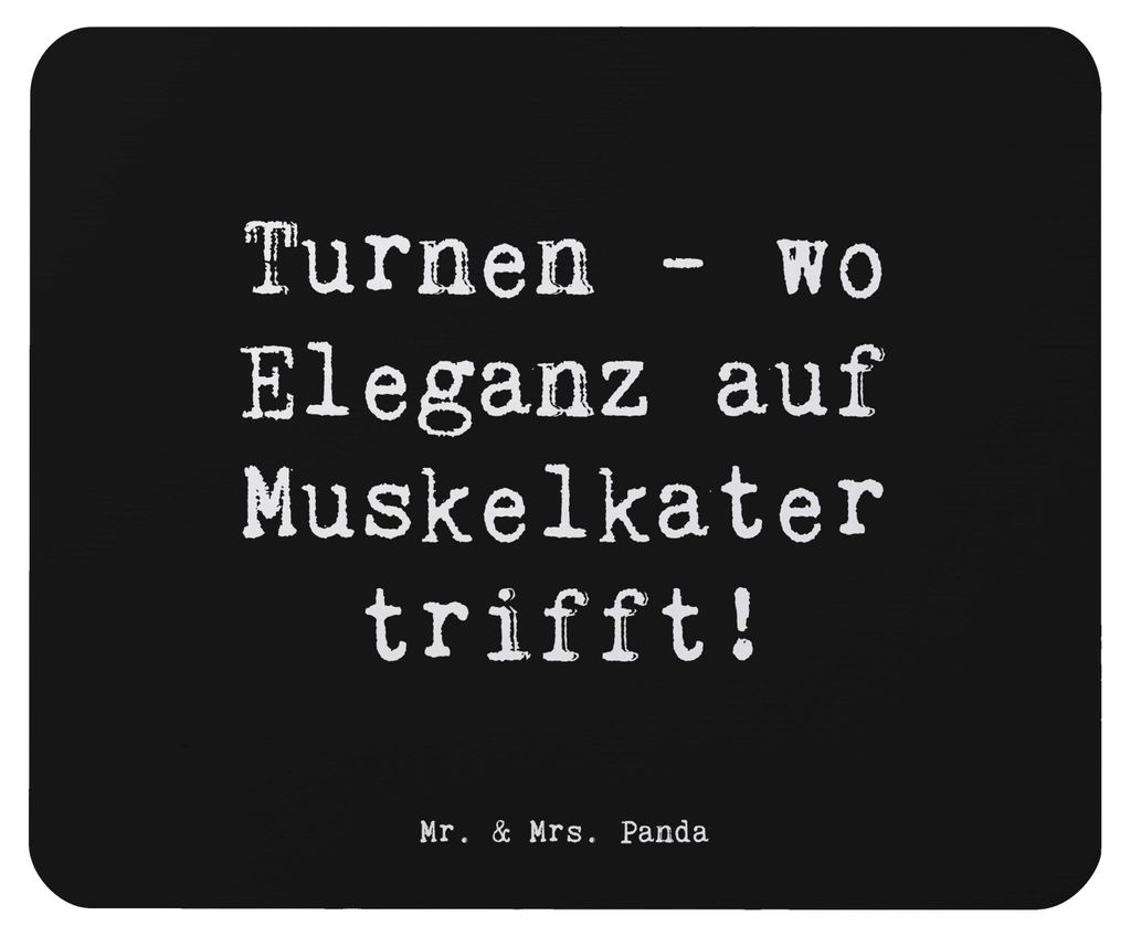 Mr. & Mrs. Panda Mauspad Spruch Turnen Eleganz - Schwarz - Geschenk, Sportler, mausteppich, Geräteturnen, laptop mousepad, Athleten, Sport, pc, Kr...