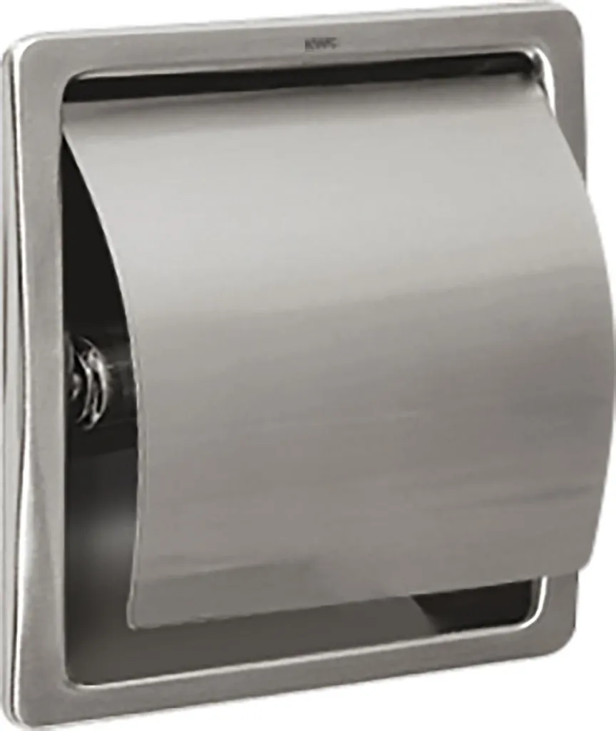 Porte-rouleau toilette pour salle de bain moderne STRATOS Inox 153 mm