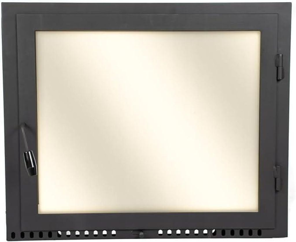 Kamintür50x80cm Pizzaofentür Ofentür mit Hitzebeständiges Glass Stahltür Ohne Flansch Scharniere Auf der linken Backofentür Das Türchen zum ...