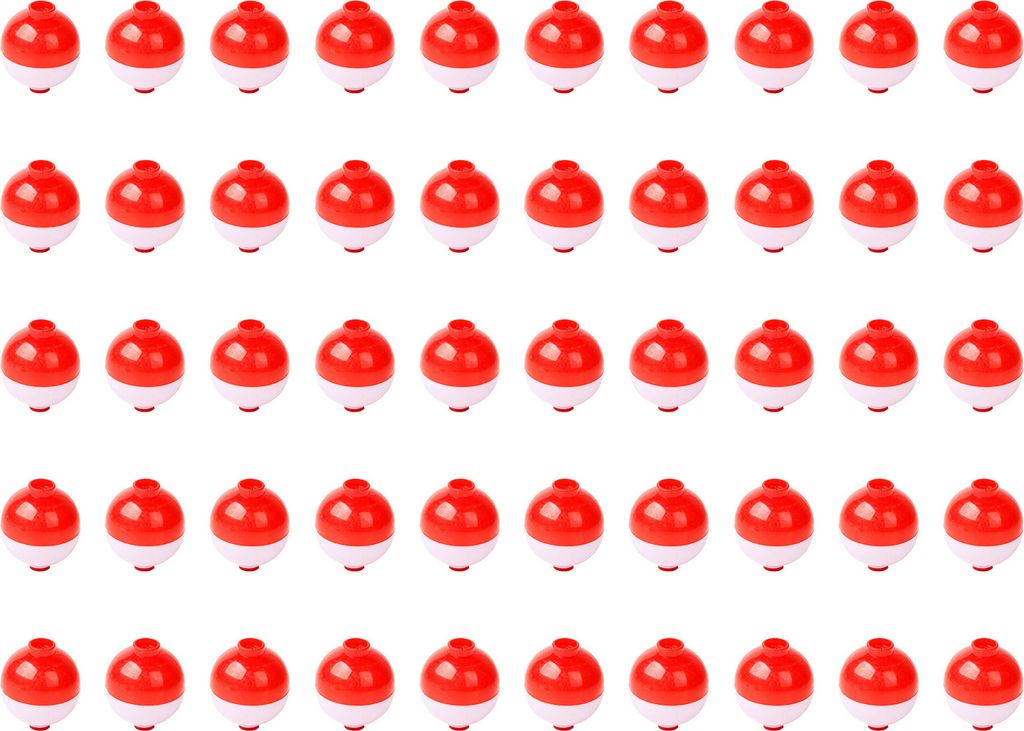 50 stš¹cke Angeln Bobbers 1 Zoll Snap auf Float Rot und Wei? Bobbers Push Button Runde Boje Schwimmt Angelger?t