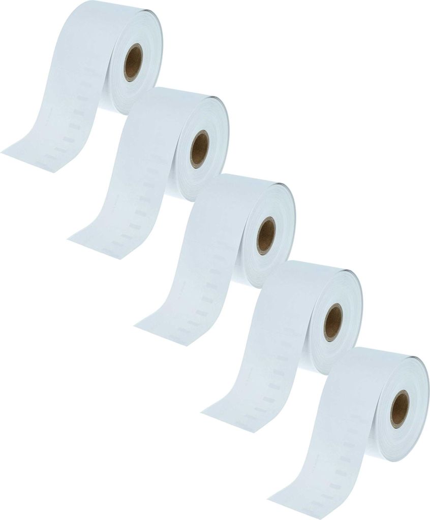 vhbw 5x Rolle 51mm x 89mm (300 Etiketten) kompatibel mit Dymo LabelWriter 4XL, 450 Twin Turbo, 450 Turbo, 5XL Drucker Weiß