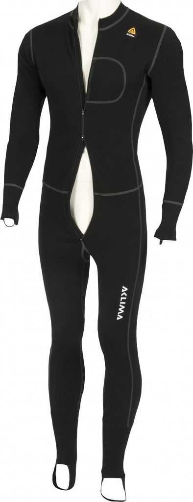 Aclima WarmWool Uni Bodypiece , Größe:2XL, Farbe:jet black