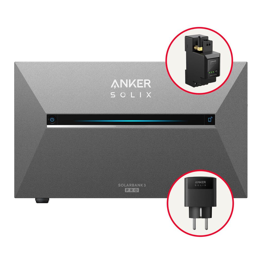 Anker SOLIX Solarbank 3 E2700 Pro 3600W LiFePO4 mit Smart Meter mit smart plug
