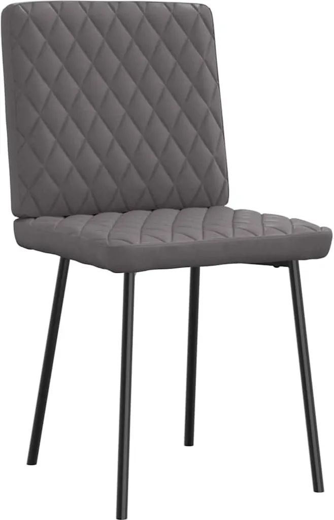 vidaXL Sedie Pranzo Similpelle Grigia - Set da 2 Pezzi Antimacchia