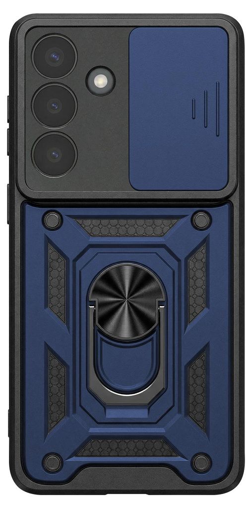Mayaxess, Ring Hülle mit Kameraschiebeschutz für Samsung Galaxy S26 Plus, Nachtblau
