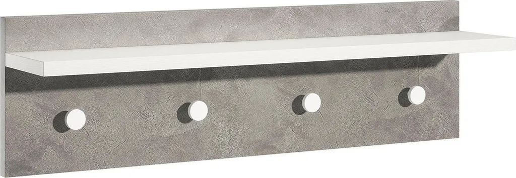 Appendiabiti Dmora Eryngium Bianco Cemento 4 Ganci Design Made in Italy