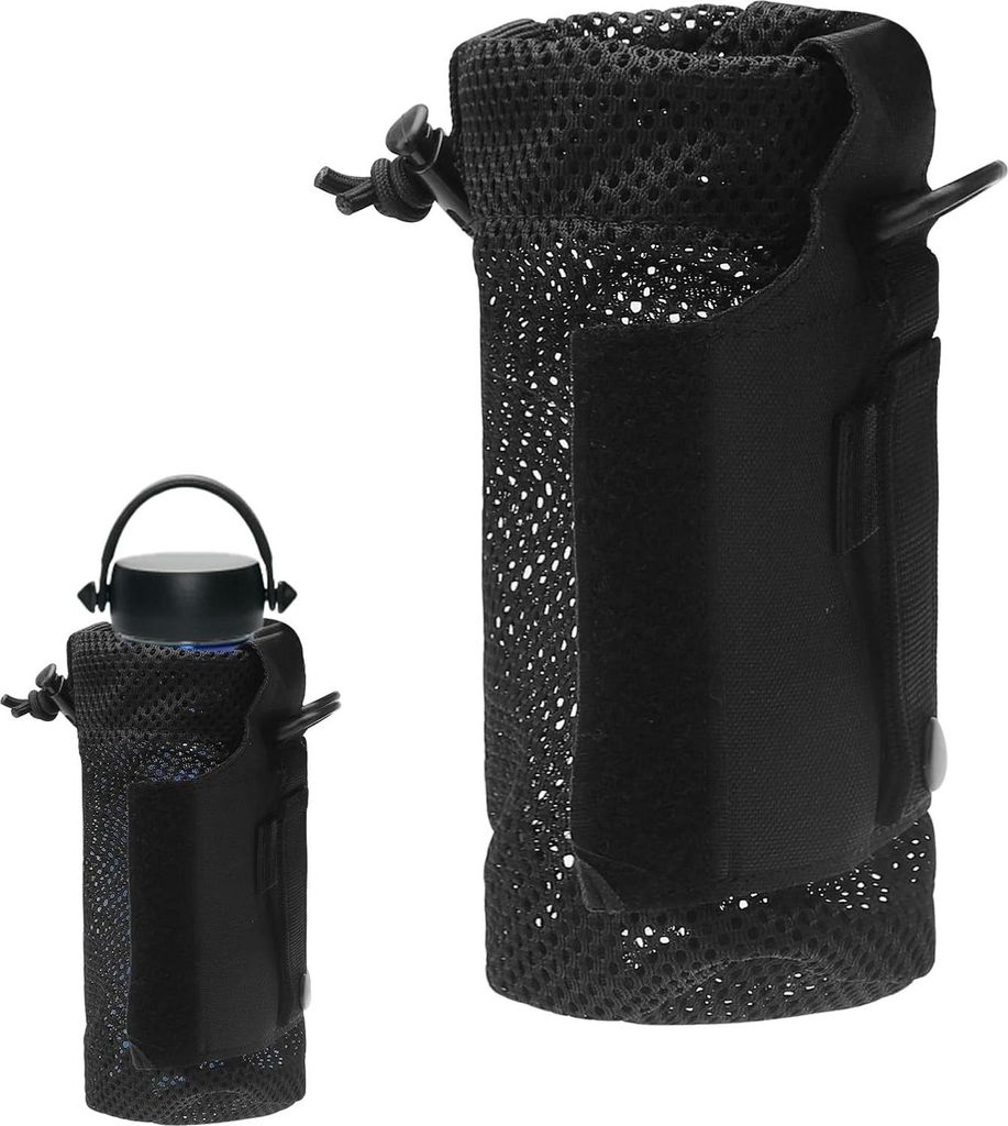Faltbare Molle Flaschenhalter Tasche mit Kordelzug - Wasserflasche Tasche für Reisen, Wandern und Jagen