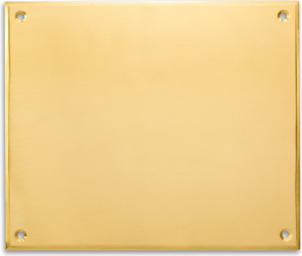 Metallschild »Messingschild, rechteckig - 178 x 153 mm - Produktbild 