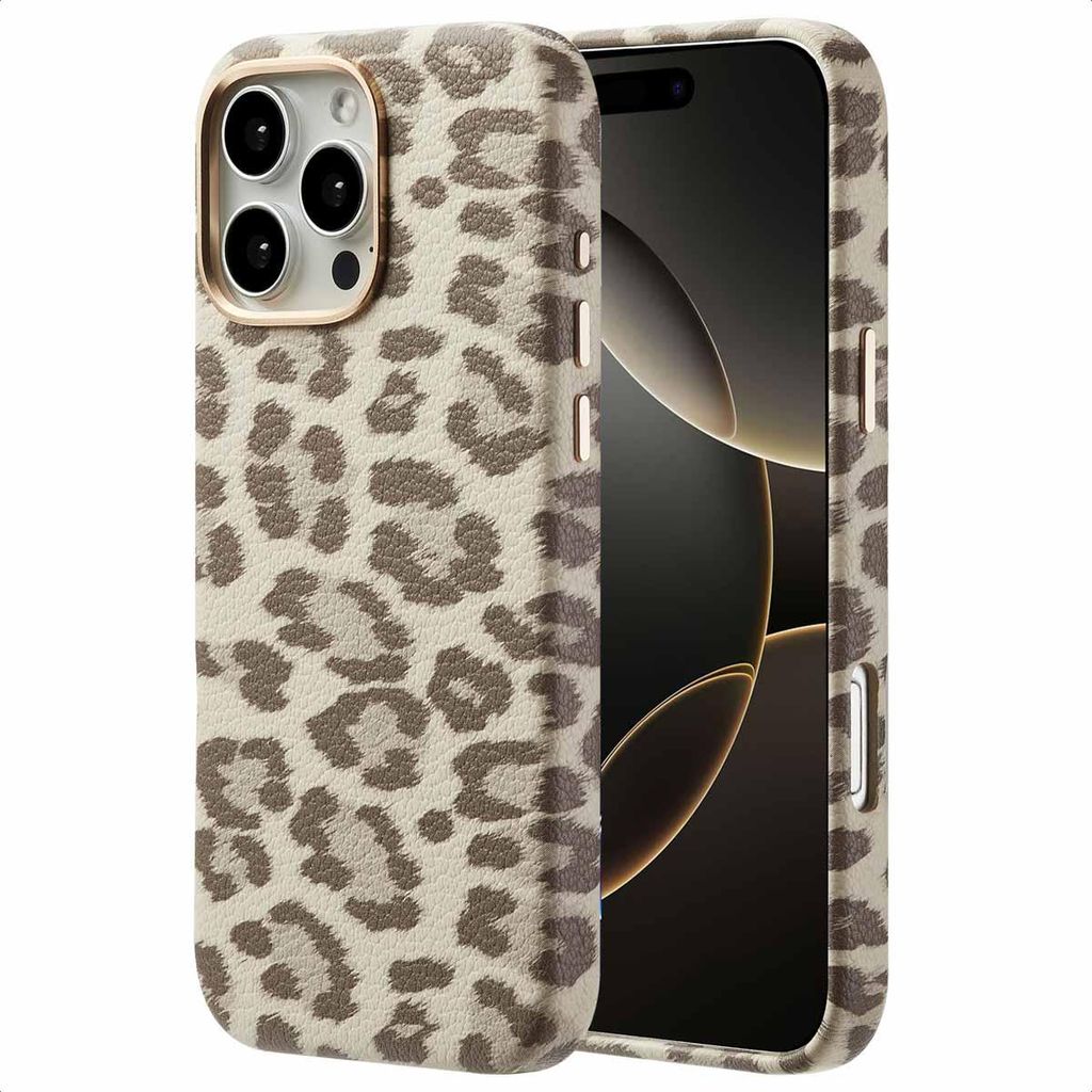 Selencia Sabi Backcover Leopardenmuster mit MagSafe iPhone Produktbild 