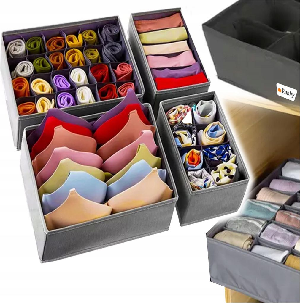 Unterwäsche-Organizer - 4er-Set Ruhhy 19914,