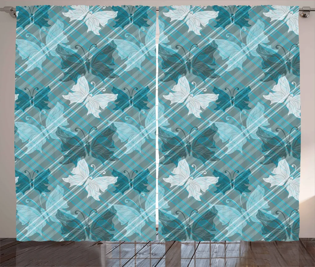 Tenda Camera Letto Grunge ABAKUHAUS 280x225 cm | Farfalle Primavera