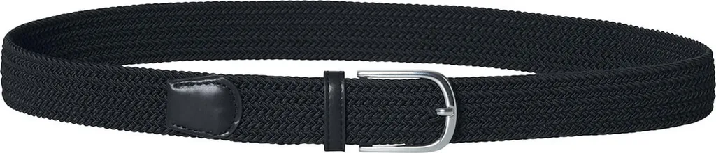 Ceinture tressée extensible Clique avec boucle en métal brossé noir