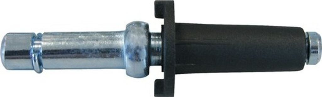 Befestigungsset bestehend aus Einschlaghülse u. Stift für Möbelrollen mit Rückenloch, 10 mm, 2 Stück