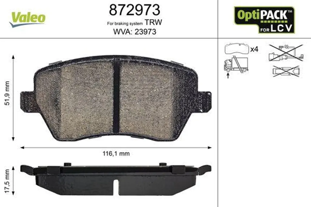 Stop aux bruits de freinage : Plaquettes Valeo 872973 pour votre Kangoo