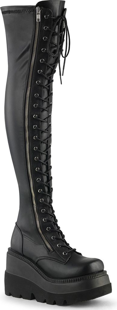 SHAKER-374 Damen Boots von DemoniaCult, Schwarz , EU 35, US 5