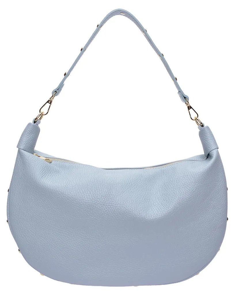 Sac bandoulière Isabella Rhea SS26 IR 172 Celeste en cuir véritable