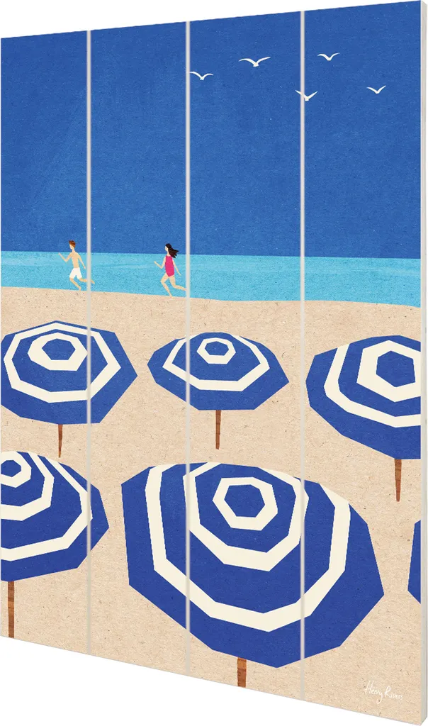 Table de salon Henry Rivers Parasols 59x40cm pour déco bord de mer