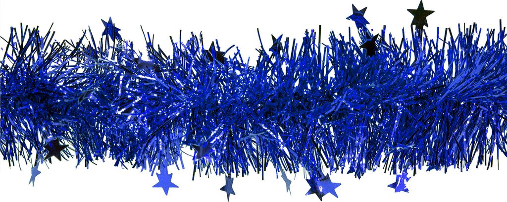 Weihnachtsgirlande Lametta 8cm x 3m inkl. kleine Sterne Produktbild 