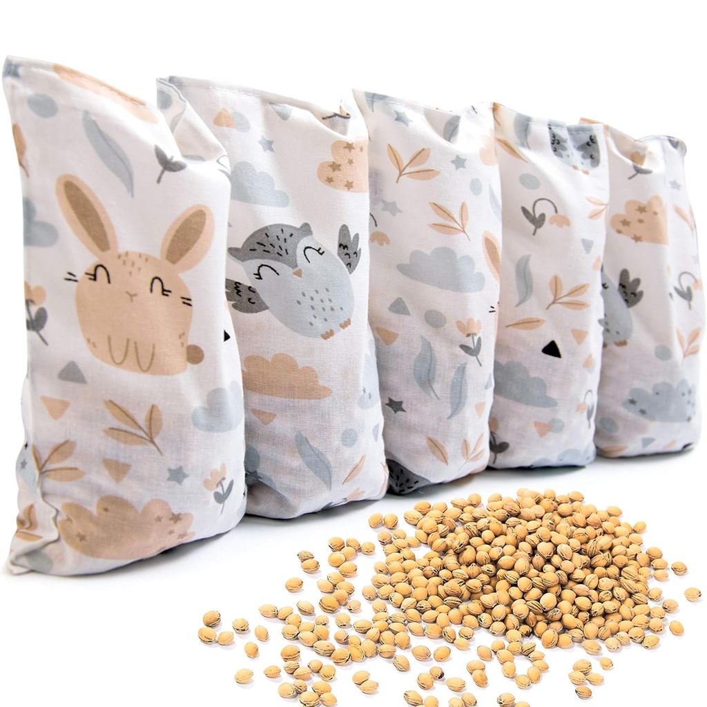 Amilian Kirschkernkissen ca. 55x20cm Wärmekissen Kirschkern Sack Wärmekompresse für Kinder Erwachsene ideal als Massagekissen Kältekissen