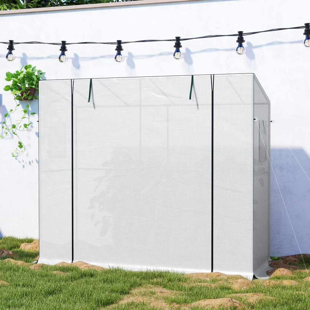 Serre murale anti-intempéries avec structure acier pour protéger vos plants - 7