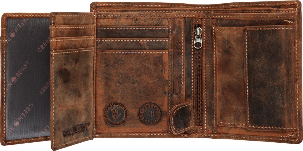 Greenburry Vintage Herren RFID Leder Geldbörse Geldbeutel Produktbild 42