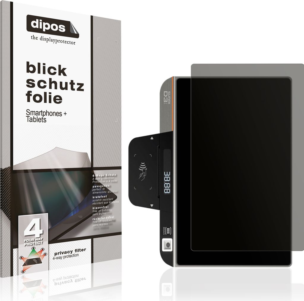 Blickschutzfolie für Sunmi D3 Mini matt Schutzfolie Folie Display Schutz dipos