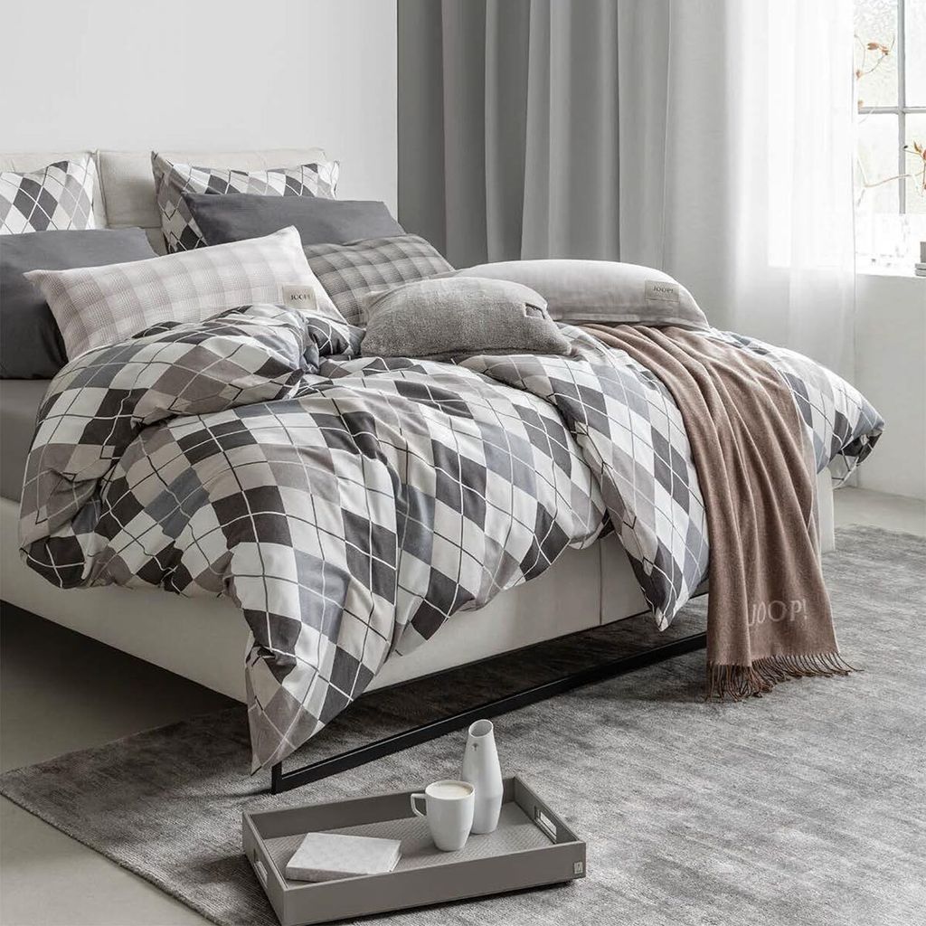 JOOP Flanell Bettwäsche Soft Pattern cream 160x210 cm + 65x100 cm